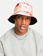 Calvin Klein Jeans Cotton Pride Capsule Reversible Bucket Hat In Tie Dye Multi - Multi