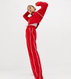 Collusion Wide Leg Jogger With Side Stripe - Red