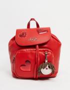 Love Moschino Pocket Backpack In Red