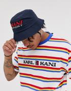 Karl Kani Sport Bucket Hat With Logo In Navy - Navy