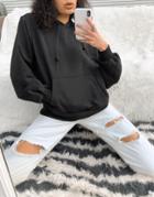 Adidas Originals 'cozy Comfort' Oversized Hoodie In Black