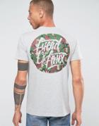 Friend Or Faux Camo Back Print T-shirt - Gray