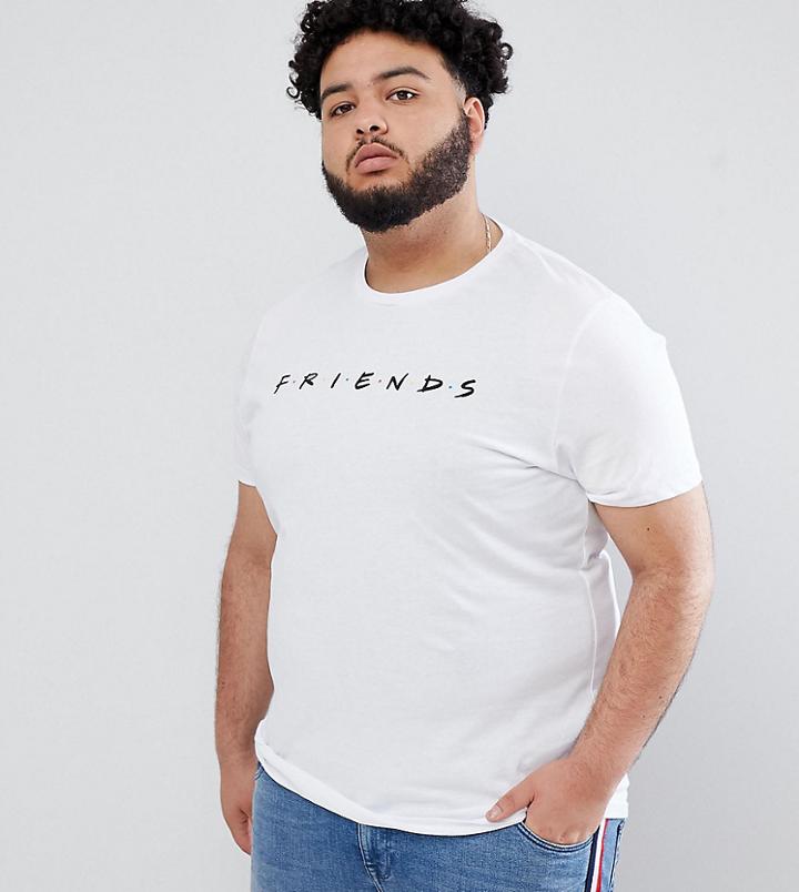 Asos Design Plus Friends T-shirt - White