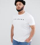 Asos Design Plus Friends T-shirt - White