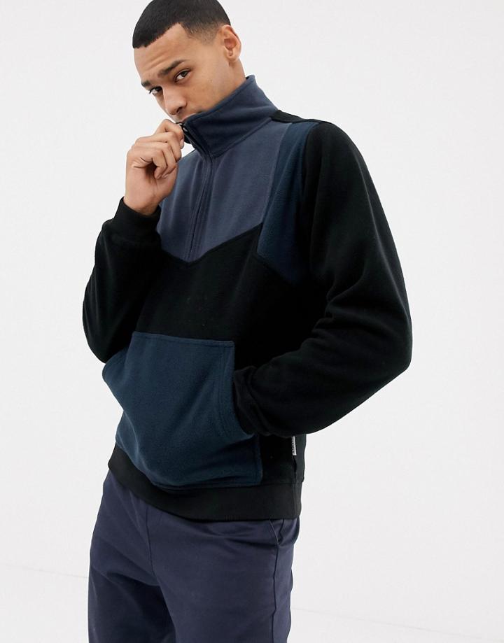 Bellfield Fleece With Color Block - Black
