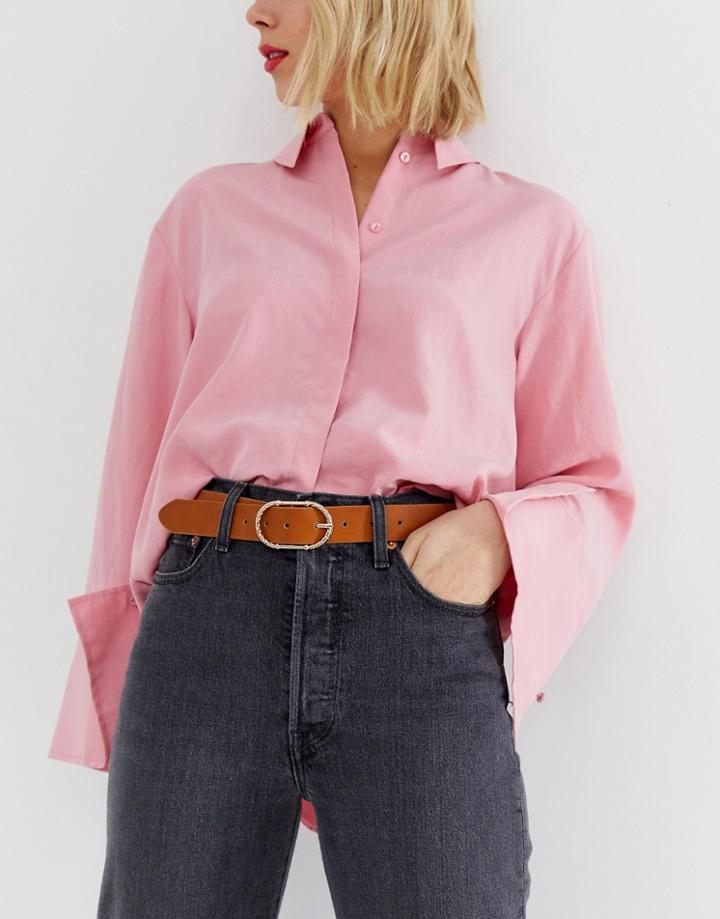 Pieces Buckle Belt-tan