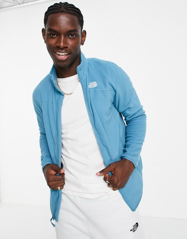 The North Face 100 Glacier Full Zip Fleece In Blue-blues
