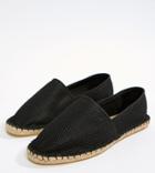 Asos Design Wide Fit Espadrilles In Black Mesh - Black