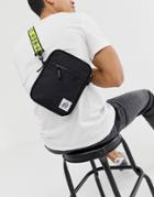 Jack & Jones Cross Body Bag In Black With Neon Contrast Strap - Black