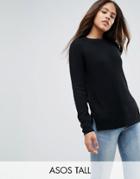 Asos Tall Ultimate Chunky Sweater With Crew Neck - Black
