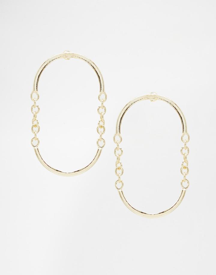 Limited Edition Fine Bar Chain Earrings - Gold
