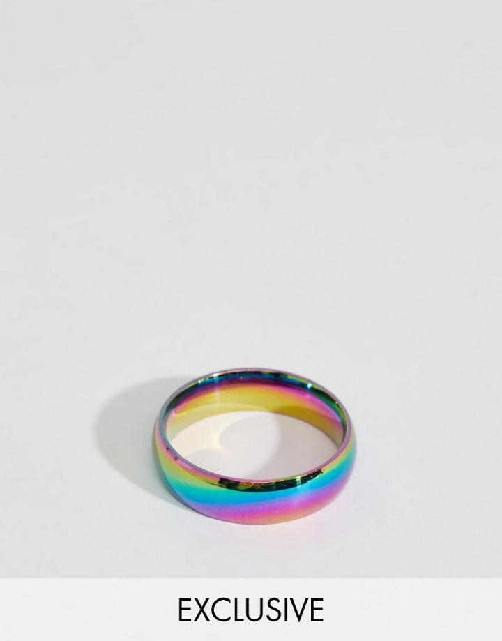 Reclaimed Vintage Rainbow Band Ring - Multi