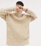 Noak Oversized Chunky Knit Sweater In Camel - Brown