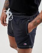 Champion Swim Shorts With Small Logo In Black