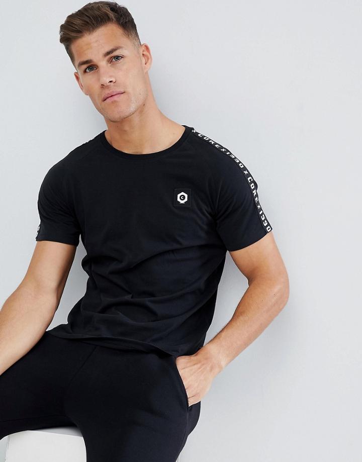 Jack & Jones Core T-shirt With Arm Stripe Slogan - Black