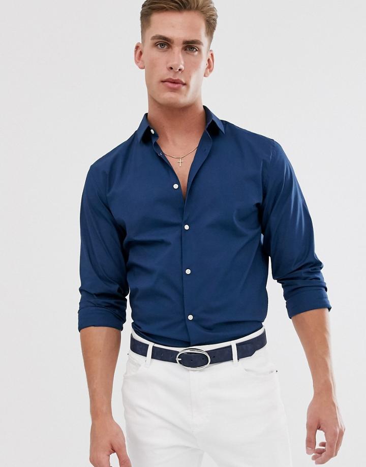 Selected Homme Slim Fit Shirt - Navy