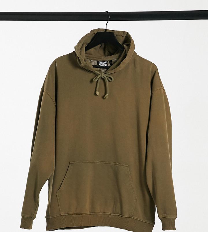 Reclaimed Vintage Inspired Hoodie In Olive-green
