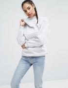 Adidas Nyc Gray High Neck Trefoil Sweatshirt - Gray