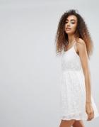 Brave Soul Bella Embroidered Cami Dress - Beige