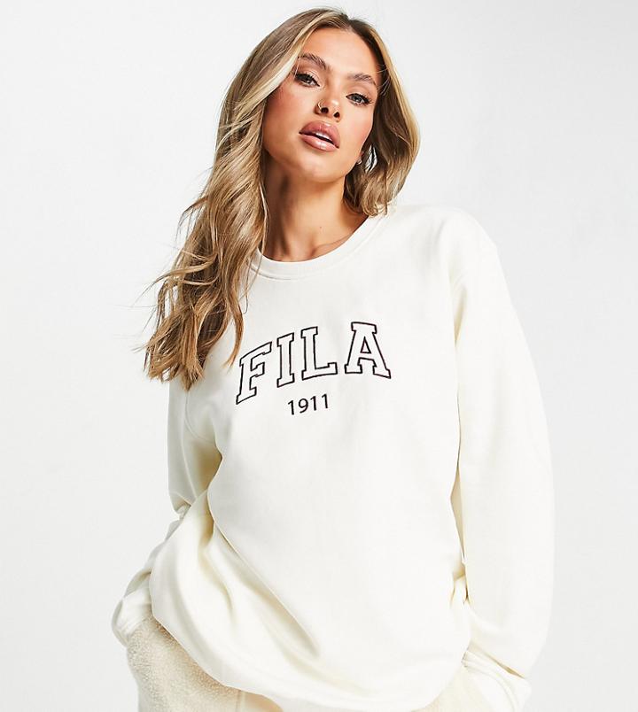 Fila Varsity Sweatshirt In Ecru-neutral