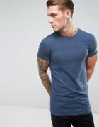 Asos Longline Muscle Fit T-shirt - Blue