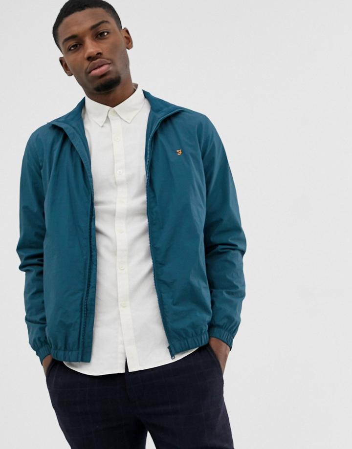 Farah Dougans Zip Through Jacket In Blue