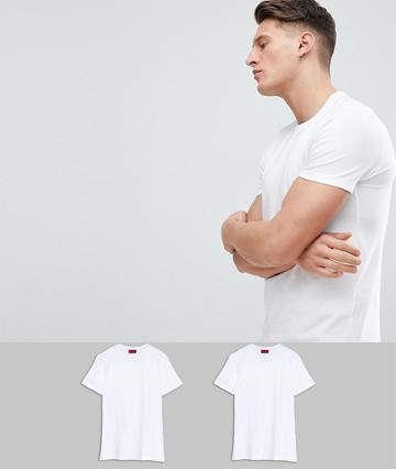 Hugo Round Neck 2 Pack T-shirts In White