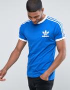 Adidas Originals California T-shirt In Blue Br4177 - Blue