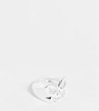 Asos Design Sterling Silver Ring In Skull Butterfly Design