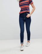 Rolla's Eastcoast High Rise Skinny Jean With Contrast Stitching-blue