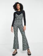 Asos Design Slinky Cami Jumpsuit With T-shirt In Floral Print-multi