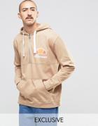Ellesse Hoodie With Half Zip - Stone