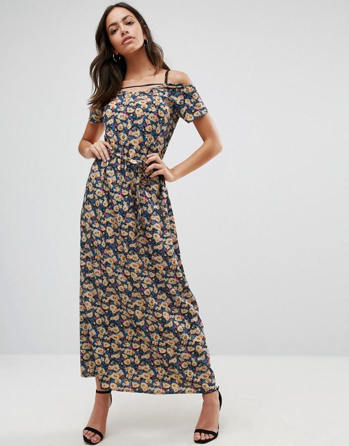 Liquorish Ditsy Floral Print Maxi Dress - Multi
