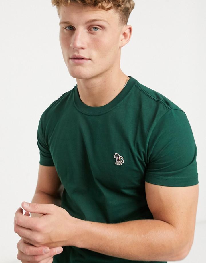 Ps Paul Smith Slim Fit Zebra Logo T-shirt In Dark Green