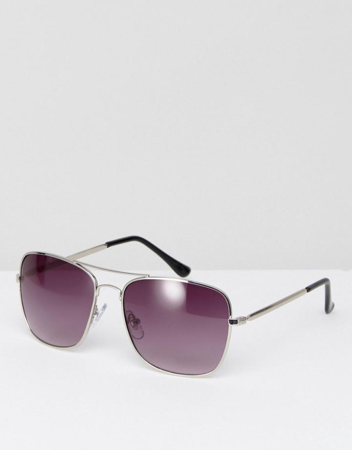 Jeepers Peepers Square Sunglasses - Silver