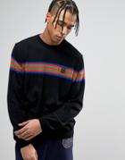 Love Moschino Chest Stripe Print Sweater - Black