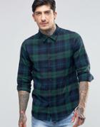 Another Influence Checked Flannel Shirt - Green