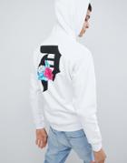 Primitive Skateboarding Flores Hoodie With Large Back Print In White - White