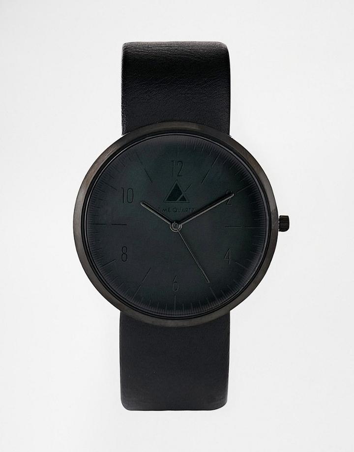 Asos Monochrome Watch In Black - Black