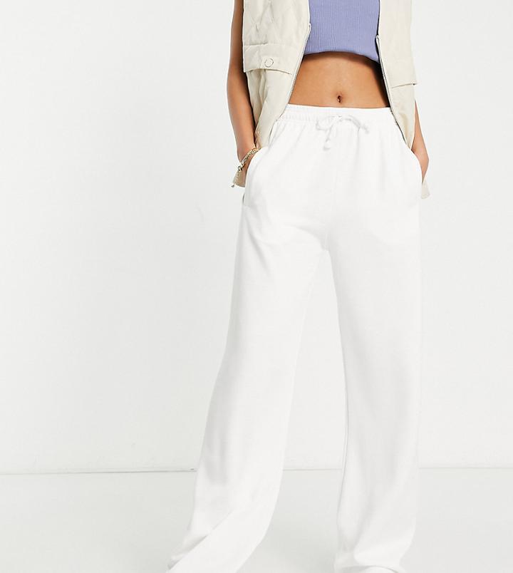 Topshop Tall Straight Leg Sweatpants In Ecru-white