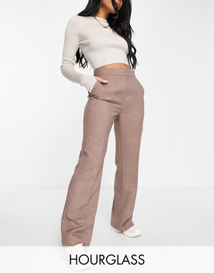 Asos Design Hourglass Ultimate Straight Leg Pants In Brown