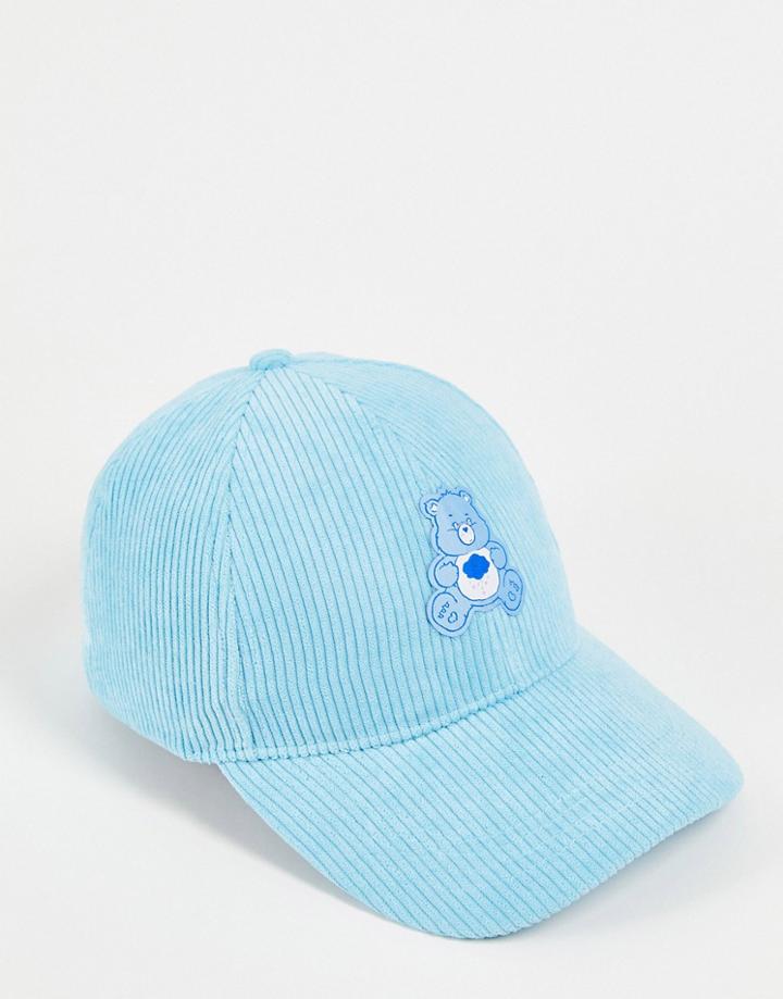 Asos Design Care Bears Chunky Cord Baseball Cap In Blue