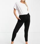 Asos Design Maternity Mix & Match Lounge Super Soft Rib Sweatpants In Black