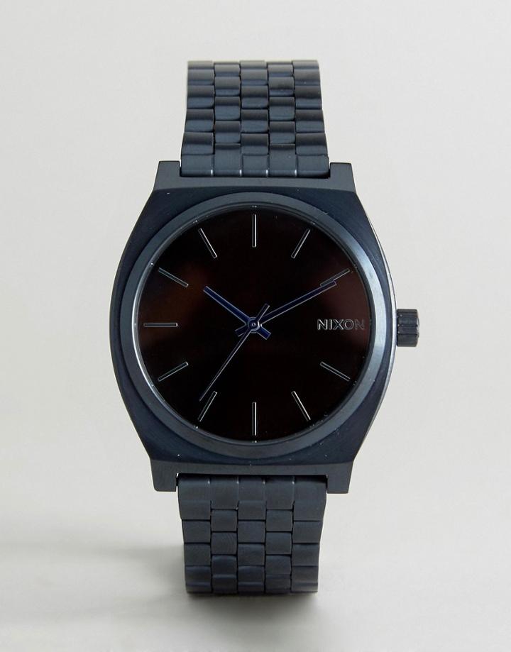 Nixon Time Teller Bracelet Watch In Blue - Blue