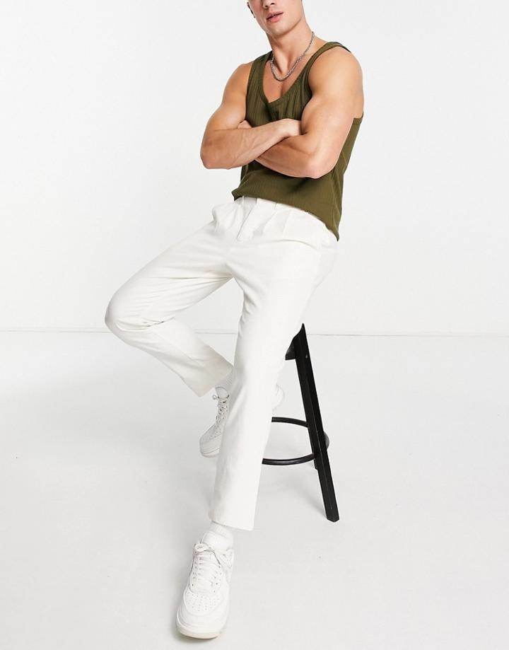 Asos Design Cigarette Chinos In White
