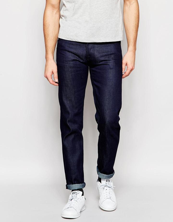 Nudie Jeans Steady Eddie Straight Fit Dry Blue Faith - Dry Blue Faith