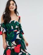 Orion Tess Cold Shoulder Floral Top - Multi
