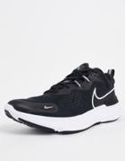 Nike Running React Miler 2 Sneakers In Black And White