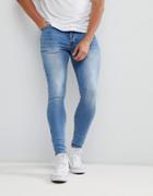 Kings Will Dream Super Skinny Jeans In Light Wash - Blue
