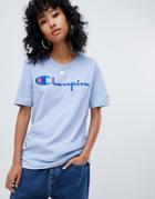Champion Oversized T-shirt With Front Logo - Blue